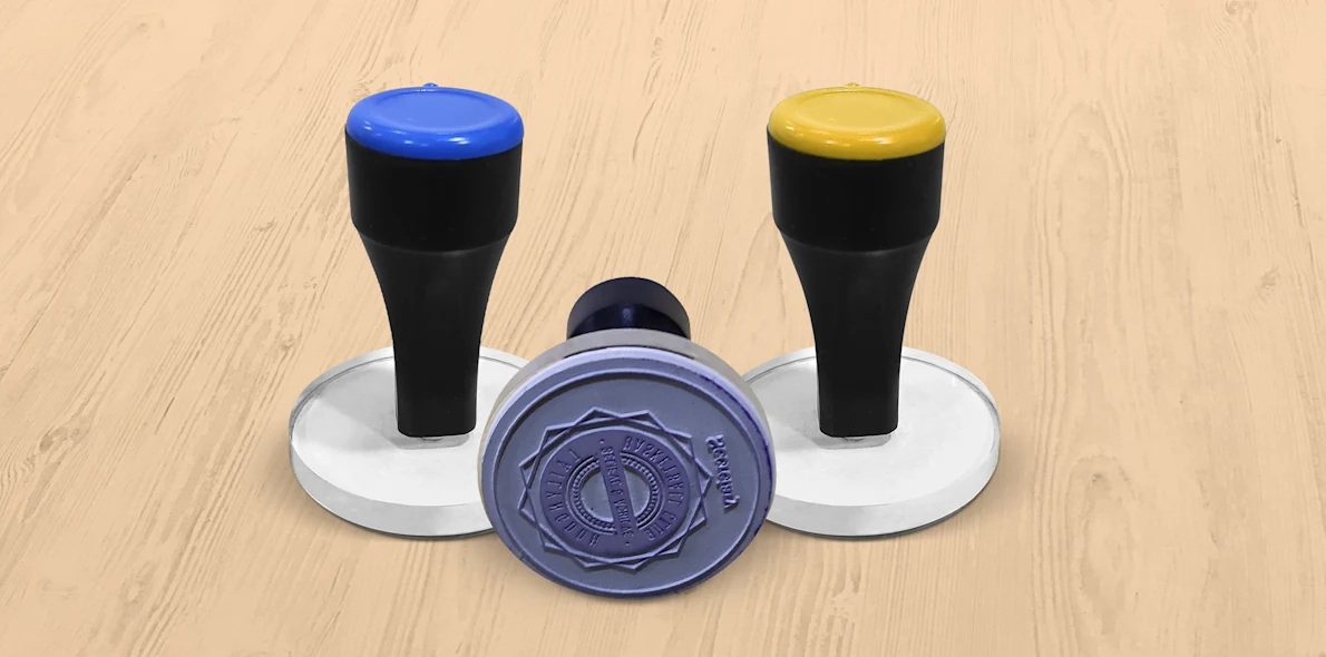 Seal Round Rubber Stamp for office